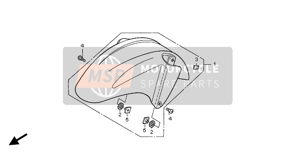 Honda CBR600F 2007 Parafango anteriore per un 2007 Honda CBR600F