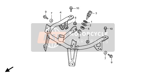 Honda GL1500A 1997 Cowling Stay per un 1997 Honda GL1500A