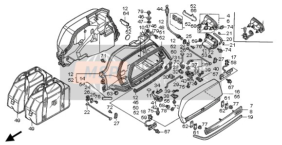 81333MN5000, Spring, Saddlebag Lid Stopper, Honda, 0