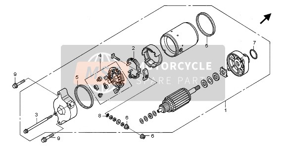 Honda ST1300A 2007 Comenzando Motor para un 2007 Honda ST1300A