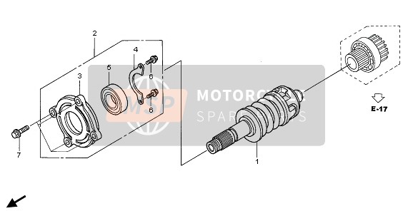 Honda ST1300A 2007 Arbre primaire pour un 2007 Honda ST1300A