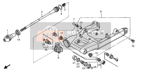 Honda ST1300A 2007 SWINGARM for a 2007 Honda ST1300A