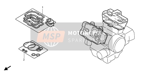 Honda VFR800 2007 EOP-1 Kit de juntas A para un 2007 Honda VFR800