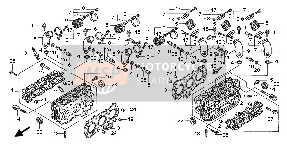 Honda GL1500C 1997 CYLINDER for a 1997 Honda GL1500C