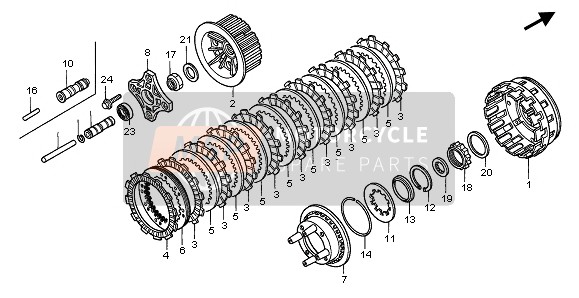 Honda GL1500C 1997 Embrayage pour un 1997 Honda GL1500C