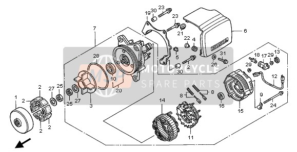 Honda GL1500C 1997 GENERATOR für ein 1997 Honda GL1500C