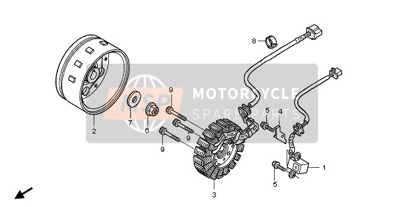 Honda VT125C 2007 GENERATOR für ein 2007 Honda VT125C