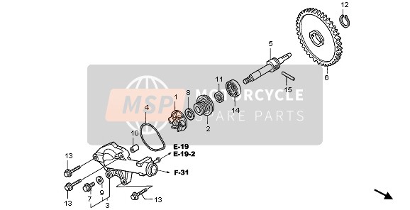 Honda VT125C 2007 WASSERPUMPE für ein 2007 Honda VT125C