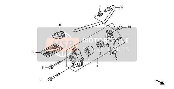 Honda VT125C 2007 OIL PUMP for a 2007 Honda VT125C