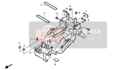 Honda CBR1100XX 2008 Parafango posteriore per un 2008 Honda CBR1100XX