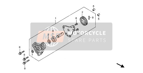 Honda CBR125RW 2008 Pompa dell'olio per un 2008 Honda CBR125RW