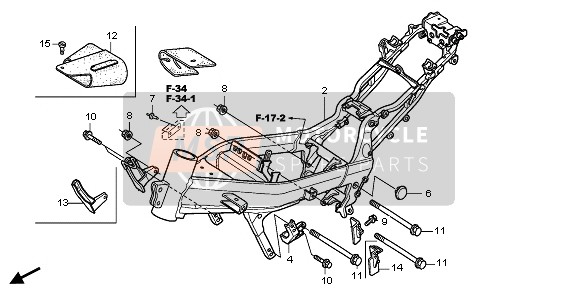 Honda CBR125RW 2008 Corps du cadre pour un 2008 Honda CBR125RW