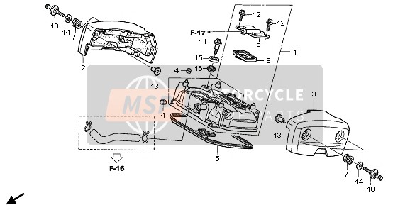 Honda VT125C 2008 REAR CYLINDER HEAD COVER for a 2008 Honda VT125C