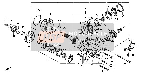 Honda NT700V 2009 SIDE GEAR CASE for a 2009 Honda NT700V