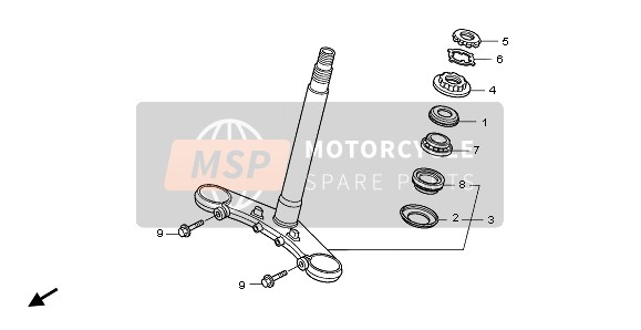 Honda NT700V 2009 Piantone dello sterzo per un 2009 Honda NT700V