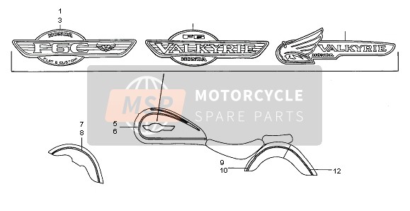 Honda GL1500C 1997 STREIFEN & MARKE für ein 1997 Honda GL1500C