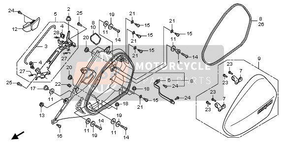 Honda NT700V 2009 L. SATTELTASCHEN für ein 2009 Honda NT700V