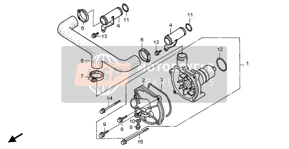 Honda GL1500SE 1997 WATER PUMP for a 1997 Honda GL1500SE