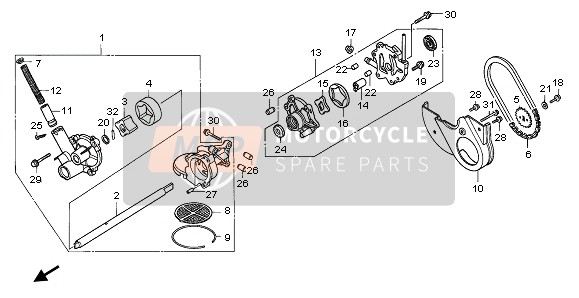 Honda GL1500SE 1997 OIL PUMP for a 1997 Honda GL1500SE