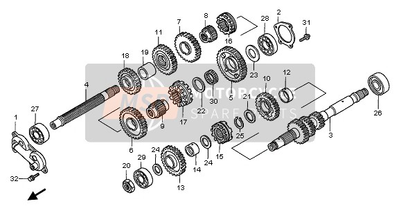 Honda GL1500SE 1997 TRANSMISSION for a 1997 Honda GL1500SE