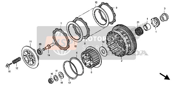 Honda CB600F 2013 Embrayage pour un 2013 Honda CB600F