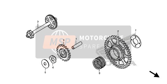 Honda CB600F 2013 Avvio dell'ingranaggio guidato per un 2013 Honda CB600F