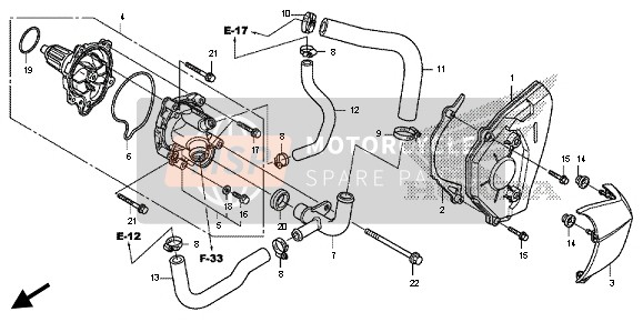 Honda CB600F 2013 WATER PUMP for a 2013 Honda CB600F