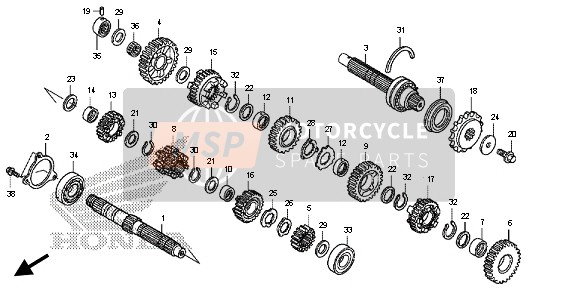 Honda CB600F 2013 Trasmissione per un 2013 Honda CB600F