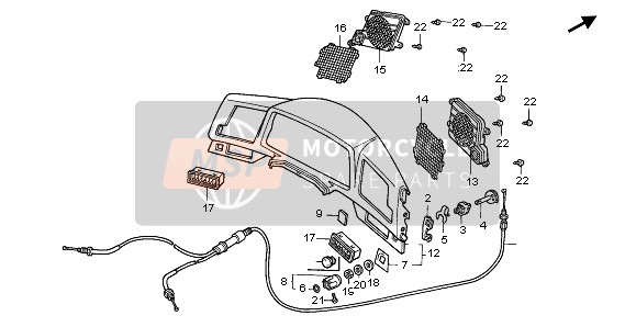 Honda GL1500SE 1997 ZÄHLERTAFEL für ein 1997 Honda GL1500SE