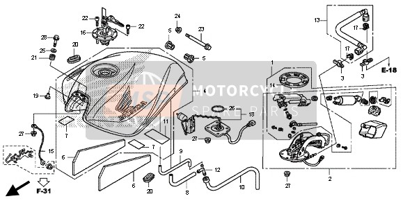 37080MFGD00, Fuel Unit Set, Honda, 0