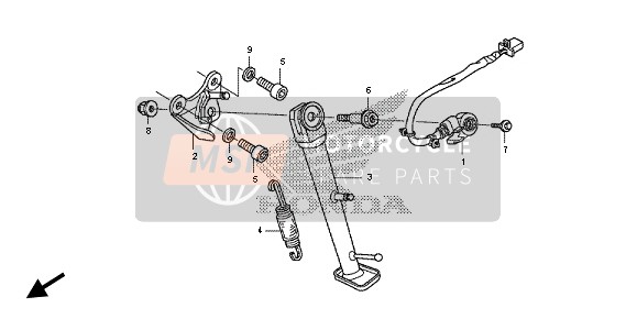 Honda CB600F 2013 SEITENSTÄNDER für ein 2013 Honda CB600F