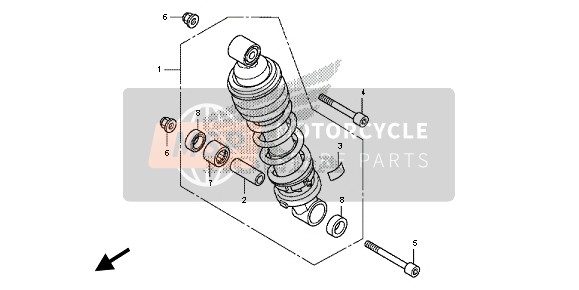 Honda CB600F 2013 FEDERBEIN HINTEN für ein 2013 Honda CB600F