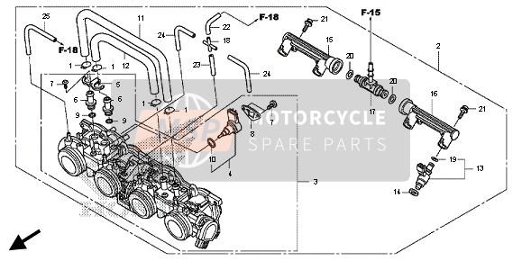 Honda CB600FA 2013 Corpo farfallato per un 2013 Honda CB600FA