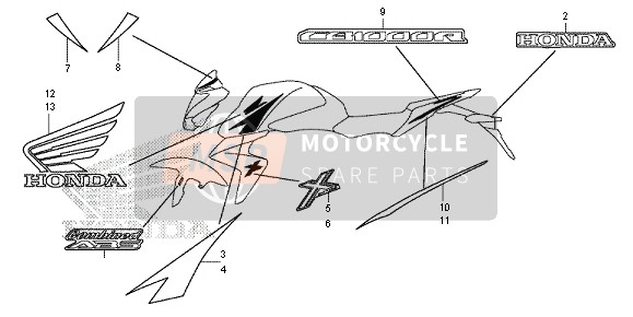 86771MFNS50ZA, Mark, Rr. Cowl *TYPE1* (TYPE1 ), Honda, 0