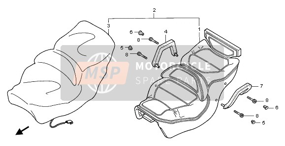 Honda GL1500SE 1997 Asiento para un 1997 Honda GL1500SE