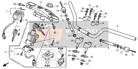 53134MGC000, Rubber, Hendel Houder Zit, Honda, 2