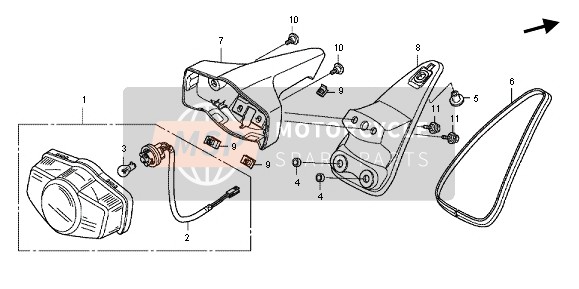 Honda CB1100A 2013 Fanale Posteriore per un 2013 Honda CB1100A