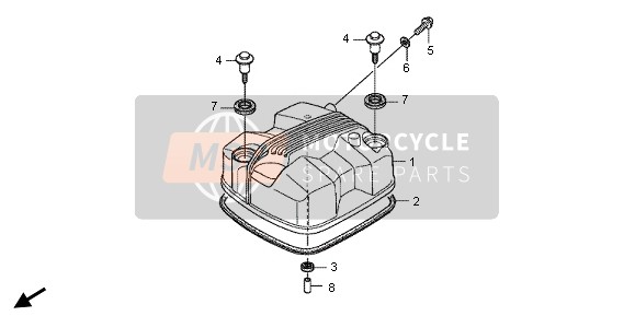 12311KWF960, Cover, Cylinder Head, Honda, 0