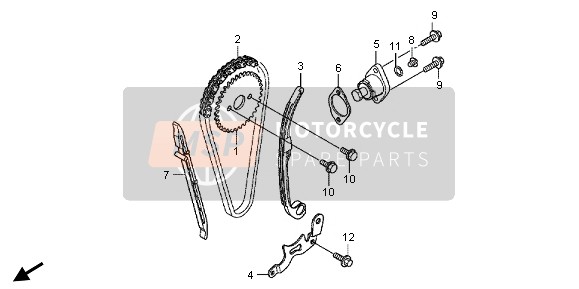 Honda CBF125M 2013 CAM CHAIN & TENSIONER for a 2013 Honda CBF125M