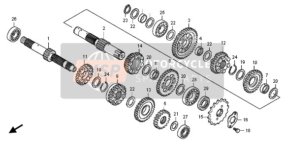 Honda CBF125M 2013 TRANSMISSION for a 2013 Honda CBF125M