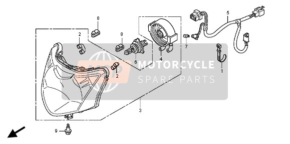 Honda CBF125M 2013 Phare pour un 2013 Honda CBF125M