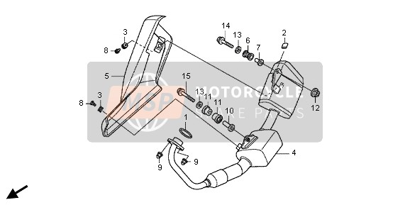 Honda CBR125R 2013 EXHAUST MUFFLER for a 2013 Honda CBR125R