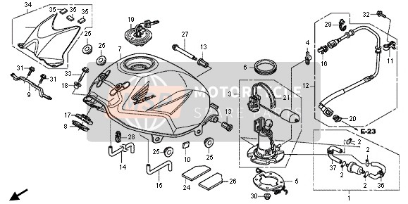 Honda CBR125RS 2013 FUEL TANK for a 2013 Honda CBR125RS