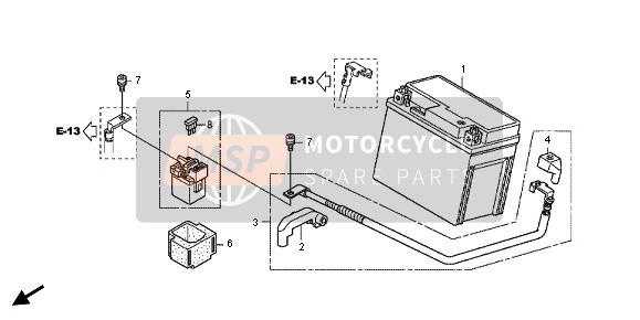 Honda CBR125RS 2013 Batteria per un 2013 Honda CBR125RS