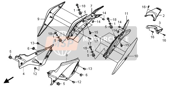 83630KTYM00ZA, Cover Set, L. Rr. (Wl) *TYPE1* (TYPE1 ), Honda, 0