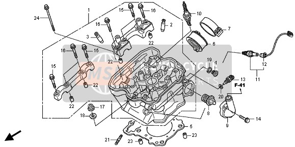 Honda CBR250RA 2013 Culasse pour un 2013 Honda CBR250RA