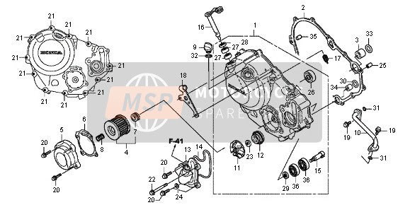 Honda CBR250RA 2013 Tapa del cárter derecho para un 2013 Honda CBR250RA