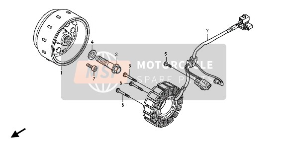 Honda CBR250RA 2013 Generatore per un 2013 Honda CBR250RA