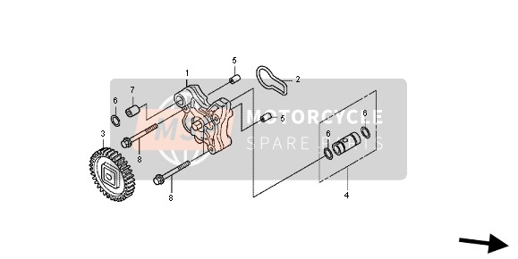 Honda CBR250RA 2013 OIL PUMP for a 2013 Honda CBR250RA