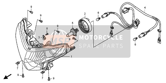 Honda CBR250RA 2013 Faro per un 2013 Honda CBR250RA